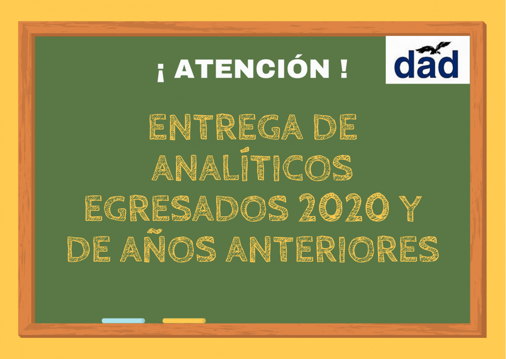 imagen Entrega de Analíticos egresados y egresadas 2020, y de años anteriores