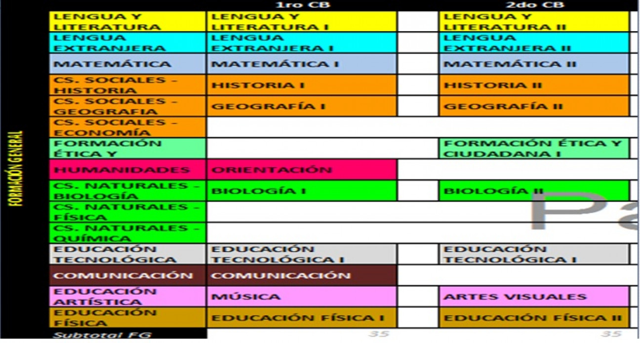 imagen Estructura curricular del dad