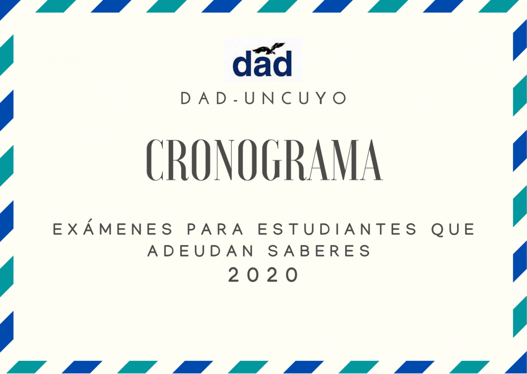 imagen Cronograma de exámenes para estudiantes que adeudan saberes del año 2020