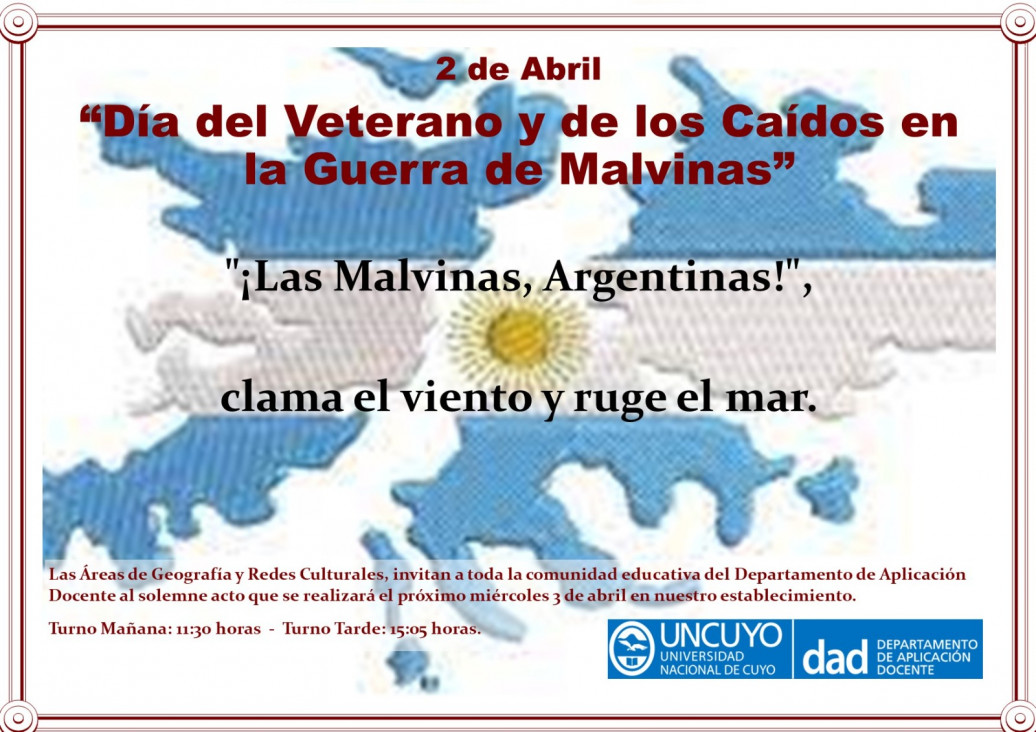 imagen Invitación a los Actos por el Día del Veterano y de los Caídos en la Guerra de Malvinas - 2024