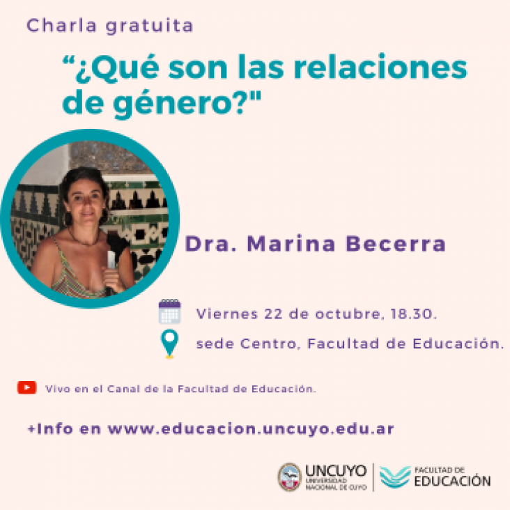 imagen Experta reflexionará sobre las relaciones de género en una jornada en la UNCUYO