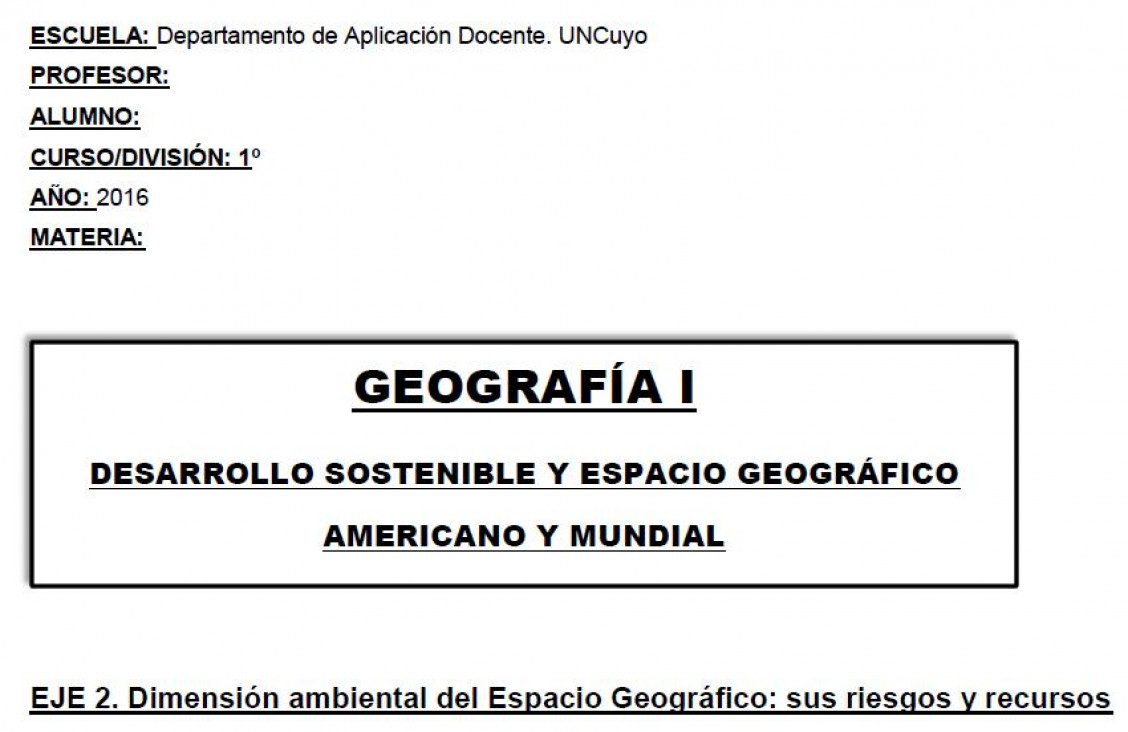 imagen Archivo de descarga de Geografía de 1º año