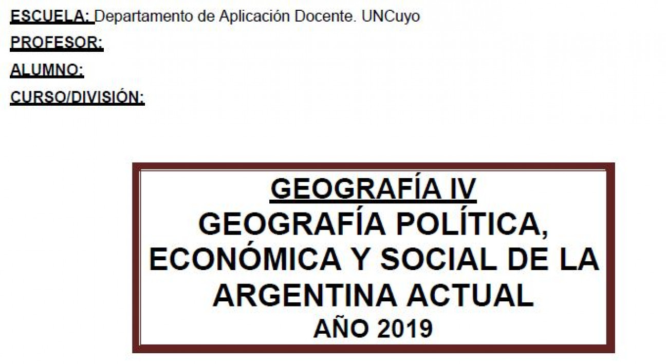 imagen Cuadernillos de Geografía IV