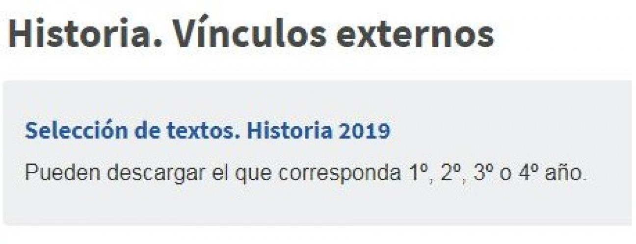 imagen Selección de textos. Historia 2019