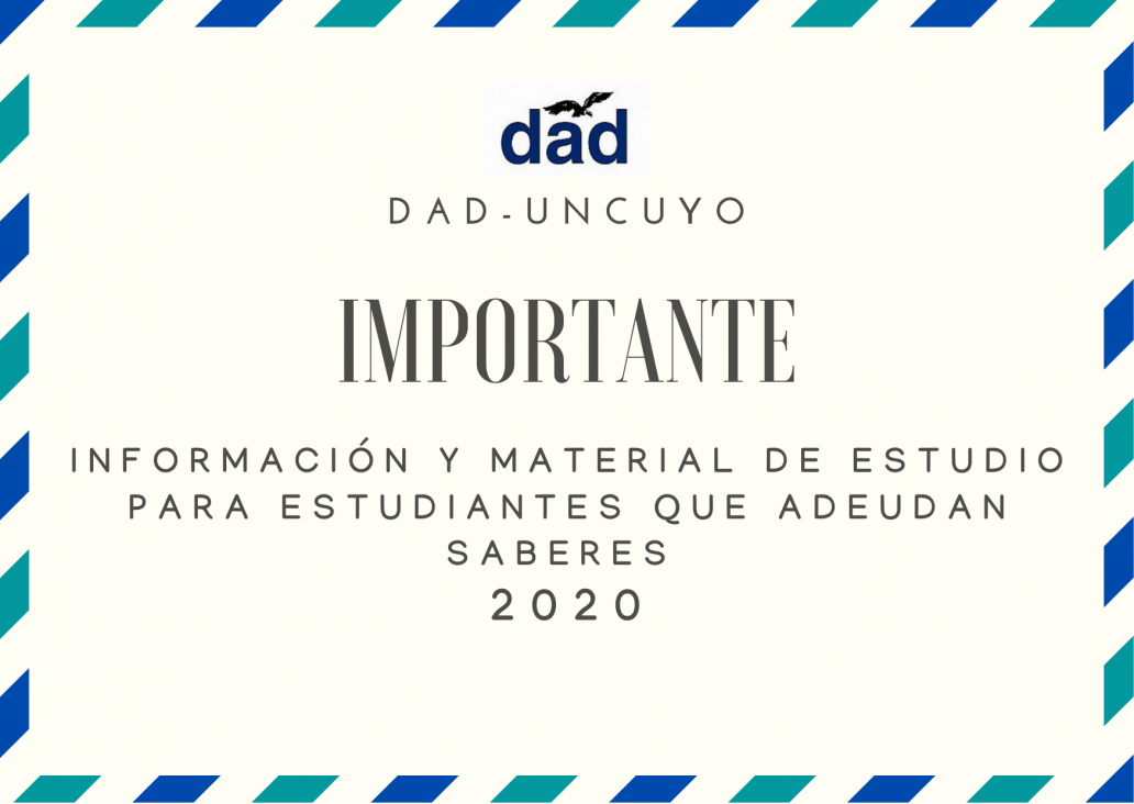 imagen Información importante y material de estudio para estudiantes que adeudan saberes del año 2020. Cronograma