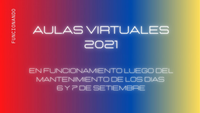 imagen Aulas Virtuales 2021 en funcionamiento