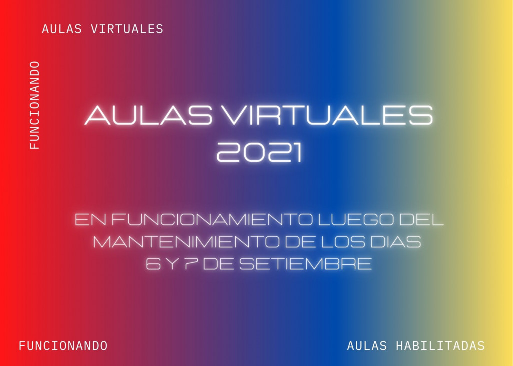 imagen Aulas Virtuales 2021 en funcionamiento