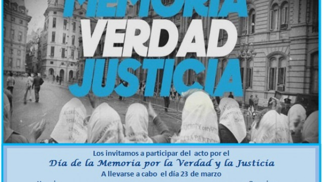 imagen Acto por el Día de la Memoria por la Verdad y la Justicia
