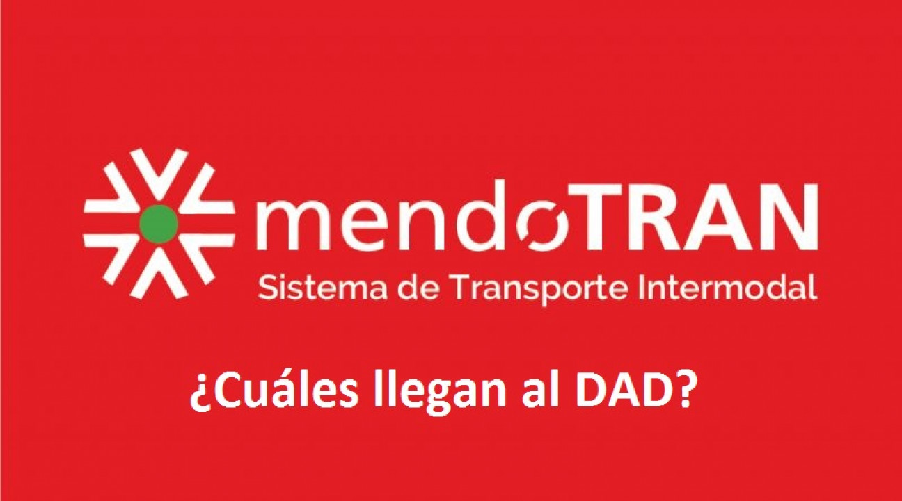 imagen Recorridos de mendoTRAN que llegan al DAD