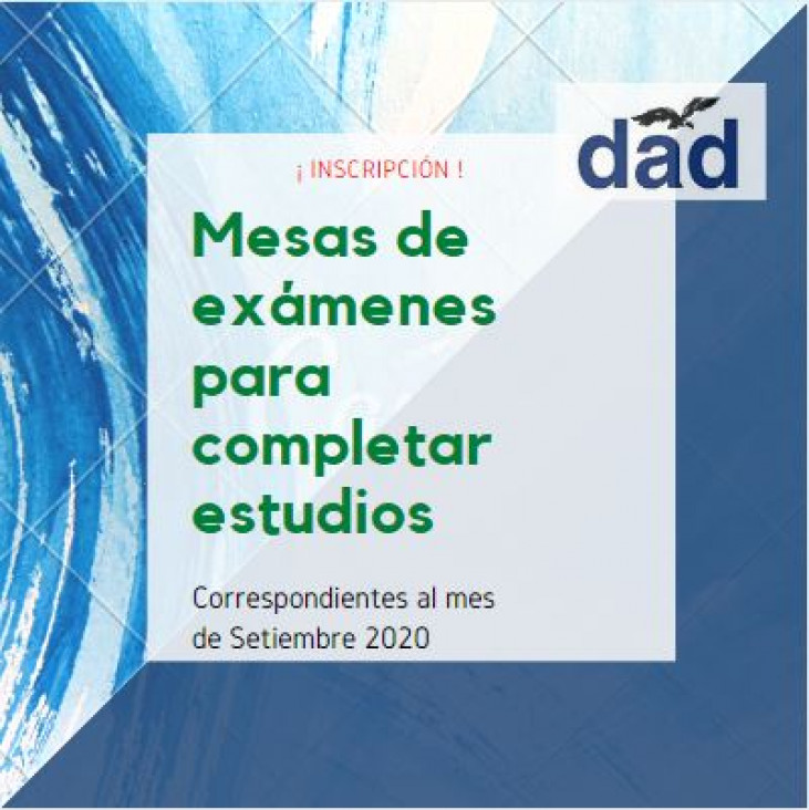 imagen Inscripción mesas de exámenes para EGRESADOS, correspondientes a SETIEMBRE 2020. Cronograma