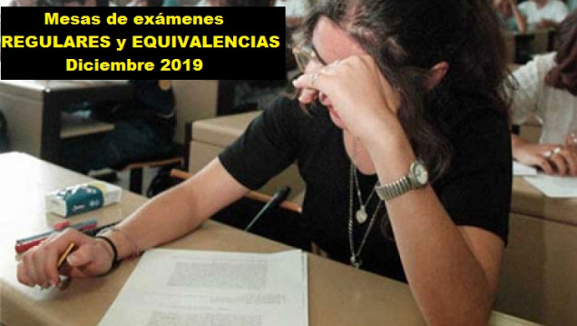 imagen Mesas de exámenes REGULARES y EQUIVALENCIAS Diciembre 2019