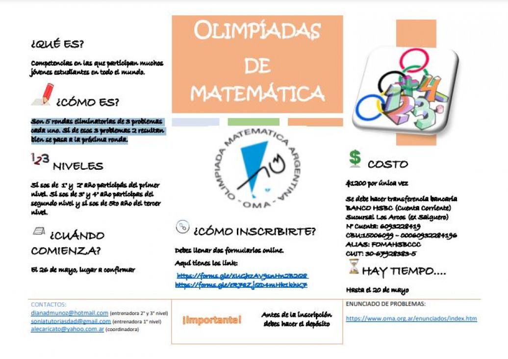 imagen Comienzan las Olimpíadas de Matemática Argentina (OMA)