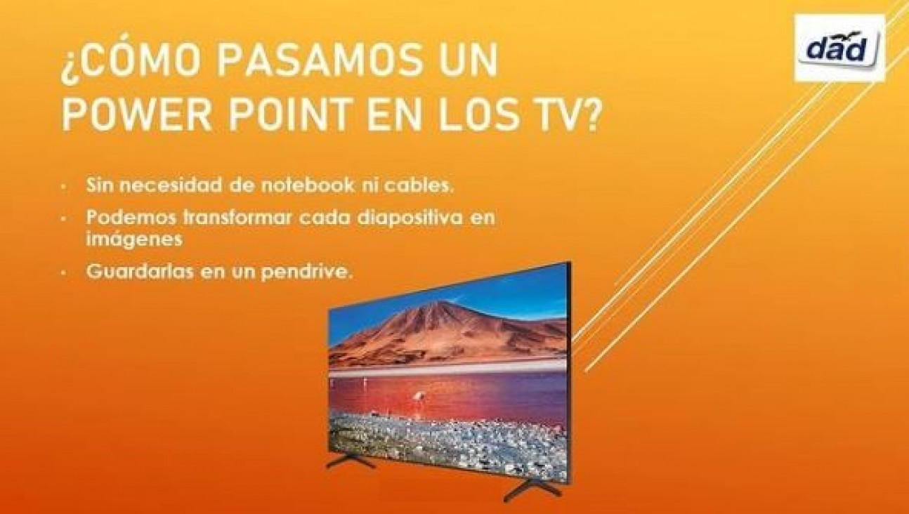 imagen ¿Cómo pasar un PowerPonit en los televisores de la escuela?