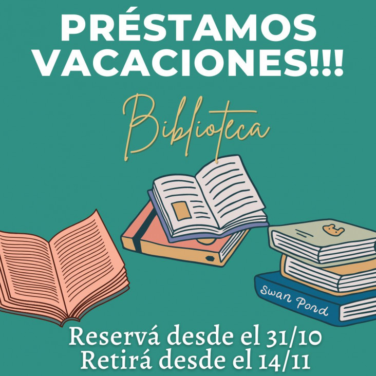 imagen BIBLIOTECA ¡Préstamos vacaciones!