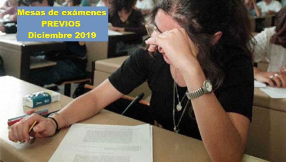 imagen Mesas de exámenes PREVIOS Diciembre 2019
