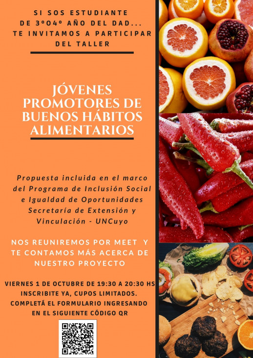 imagen Charla informativa para "JÓVENES PROMOTORES DE BUENOS HÁBITOS ALIMENTARIOS"