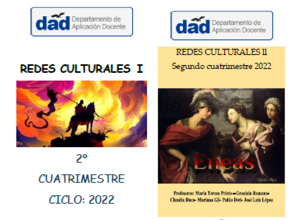 imagen Cuadernillo Redes Culturales 1 - 1er año - segundo cuatrimestre - 2022 y Cuadernillo Redes Culturales 2 - 2do año - segundo cuatrimestre - 2022