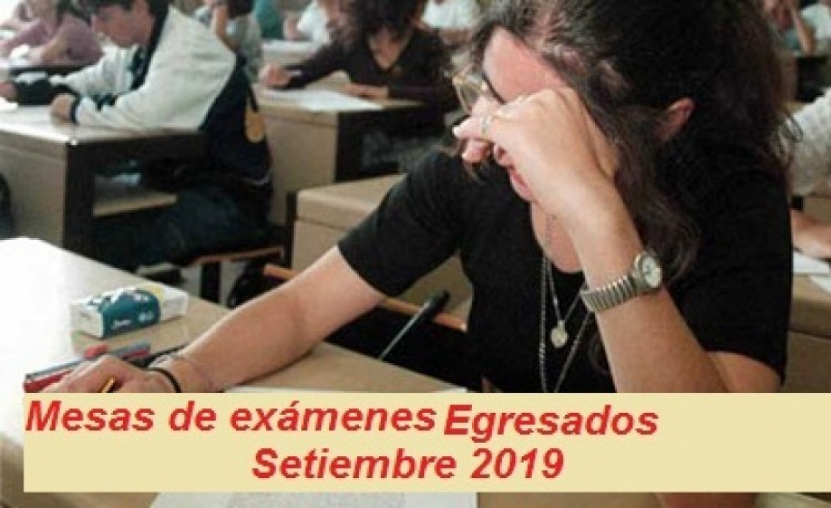 imagen IMPORTANTE. Reprogramación de mesas de exámenes del día martes 10 de setiembre de 2019