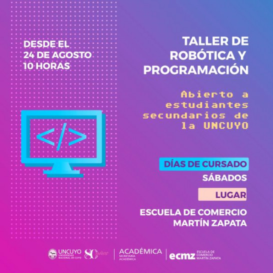 imagen Talleres Creativos de robótica y programación en la Escuela de Comercio Martín Zapata