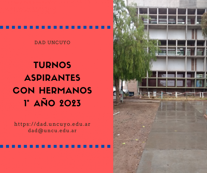 imagen ¡IMPORTANTE! Comunicado para aspirantes a 1° AÑO 2023 que se matriculen en el DAD y tengan hermanos en esta escuela